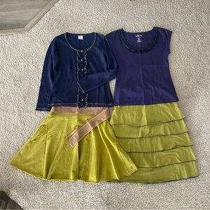 Matilda Jane Vintage Momma set,Womens Sz. Medium tops and Small skirts,EUC-READ